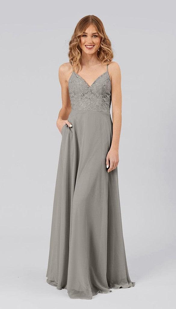 Sale Ready-to-Ship Chiffon Bridesmaid Dress | Kennedy Blue