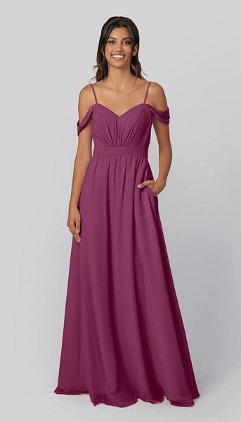 thea bridesmaid dress Chiffon uninterrupted lines of the long-sleeve-dress-shirts Color:Almond multiway dress designs Black Dress With Scarf