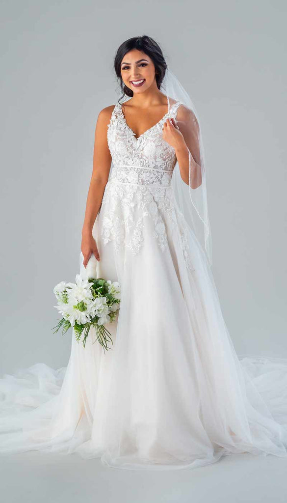 plus size blue wedding dresses V Neck Dress line wedding dress will