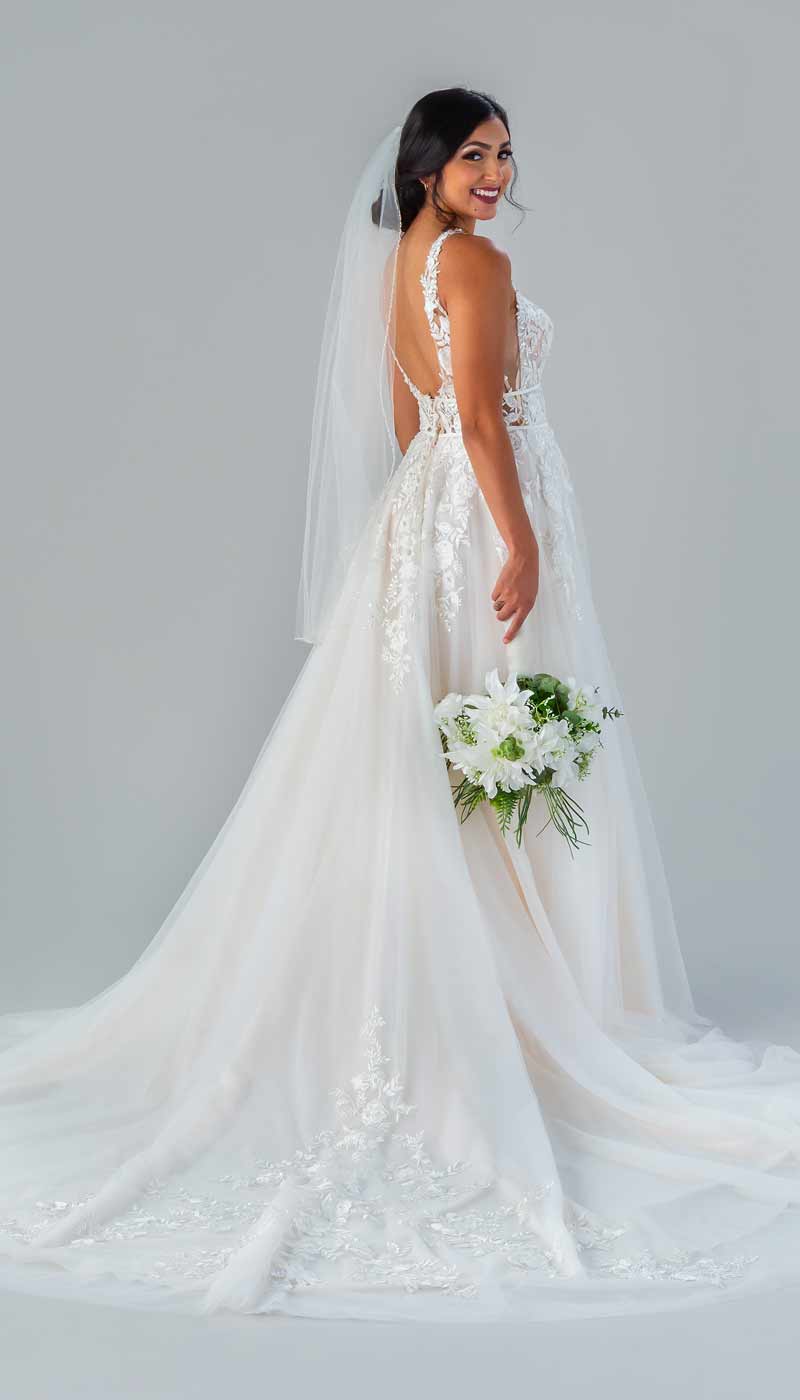 |Kennedy Blue Carina Lace A line Wedding Dress Back