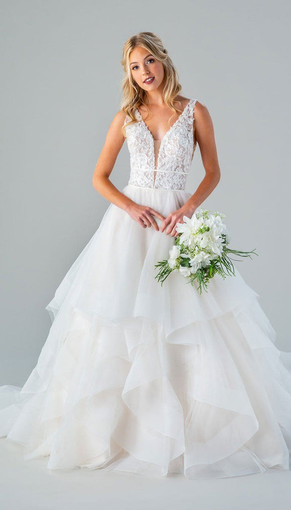 V Neck Ballgown Wedding Dress | Kennedy Blue Ciara V Neck Ballgown Wedding Dress | Kennedy Blue Ciara