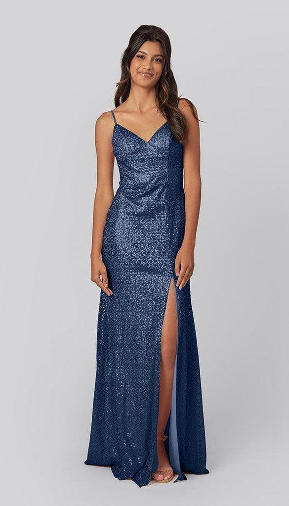 sequin bridesmaid dresses blue Sale Ready-to-Ship Dress wedding royal blue bridesmaid dresses