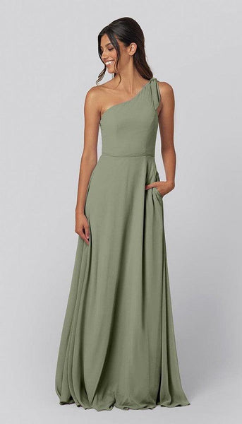 bridesmaid dresses one sleeve White Satin One Shoulder Bridesmaid Dresses, Wedding Party Dresses, MBD188