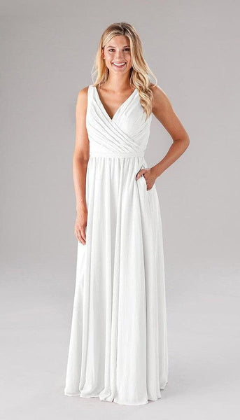 Gabby Chiffon Bridesmaid Dress | Kennedy Blue Ivory