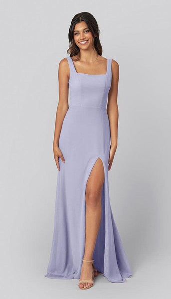 Jay square neck bridesmaid dress | Kennedy Blue Fog