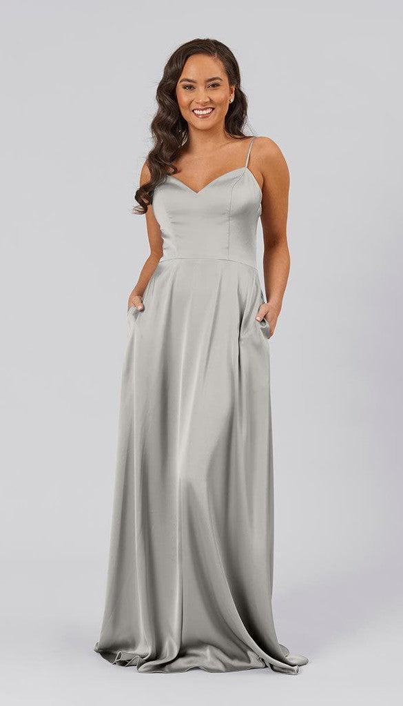 Dawson Satin Bridesmaid Dress | Kennedy Blue Grey Dawson Satin Bridesmaid Dress | Kennedy Blue Grey