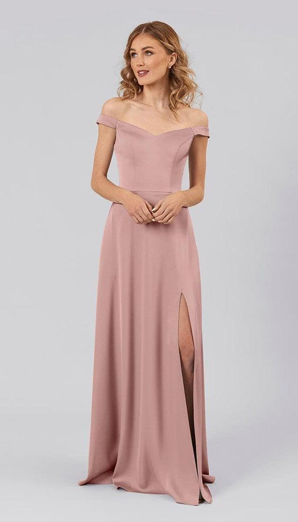 Arwen Off The Shoulder Satin Bridesmaid Dress