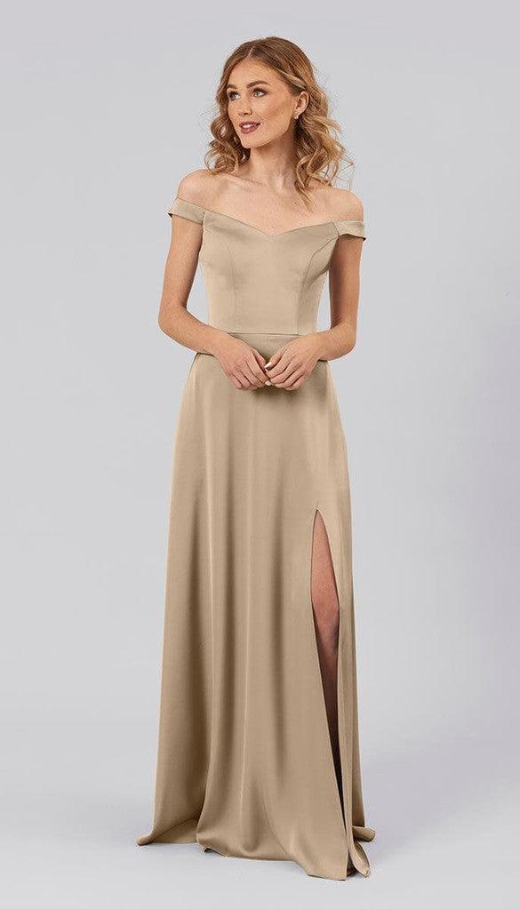 Arwen Off The Shoulder Satin Bridesmaid Dress