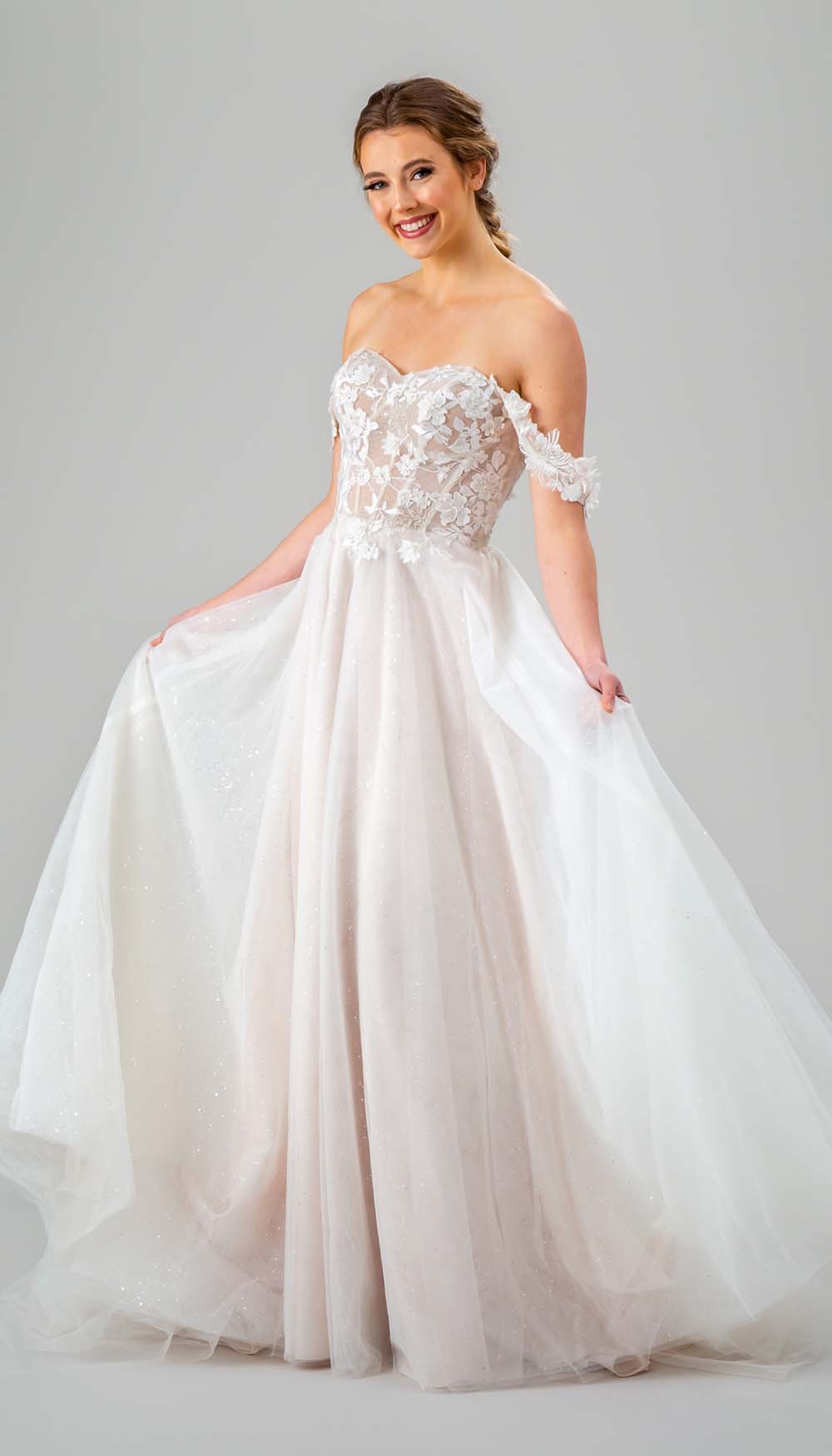 kennedy blue wedding dress V Neck Wedding Dress