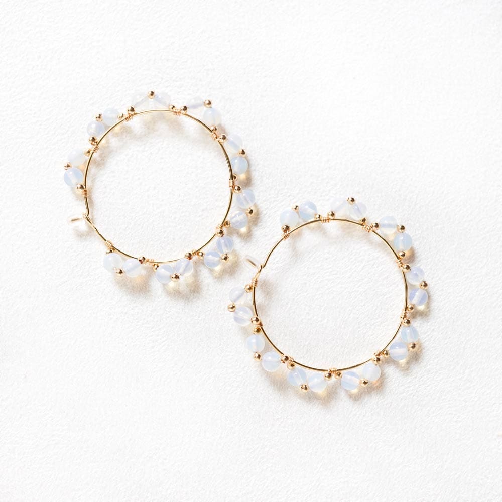 |Beaded Hoop Earrings