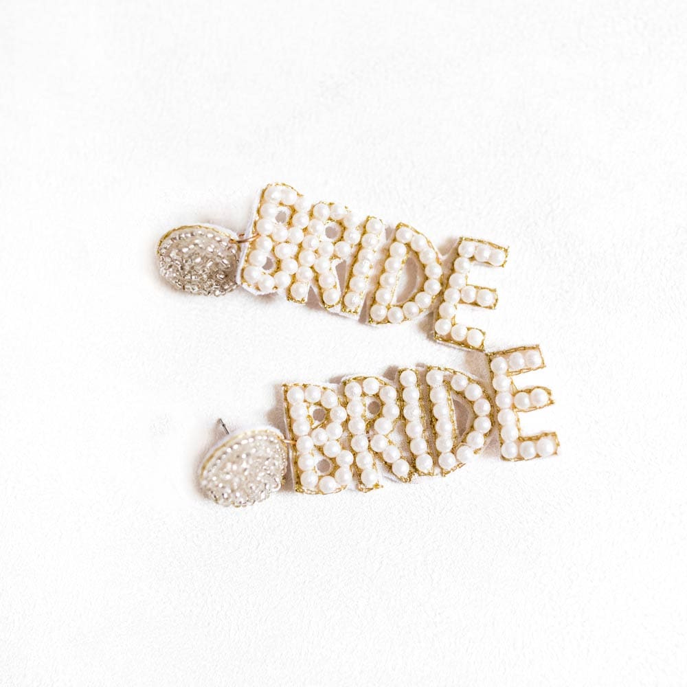 |Beaded Bride Earrings