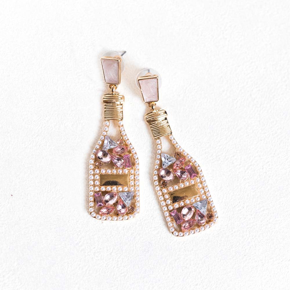|Gemstone Champagne Earrings