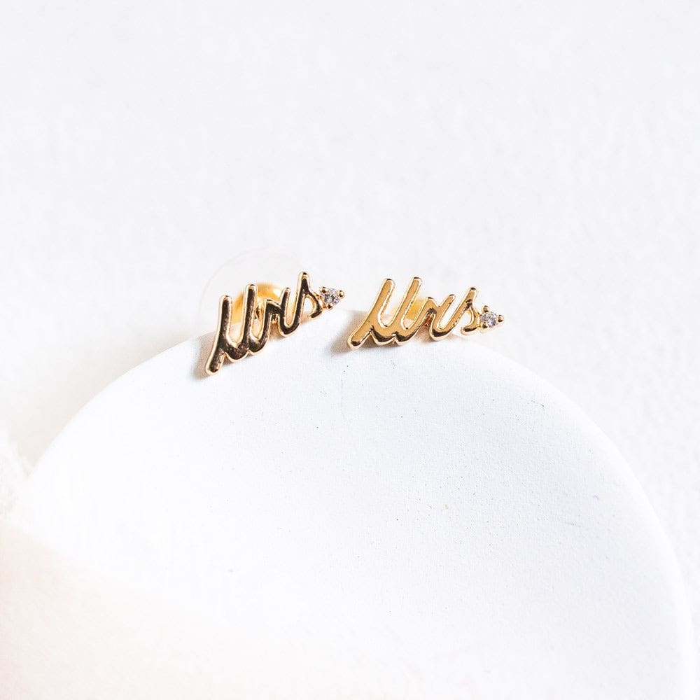 Gold|Mrs Earrings