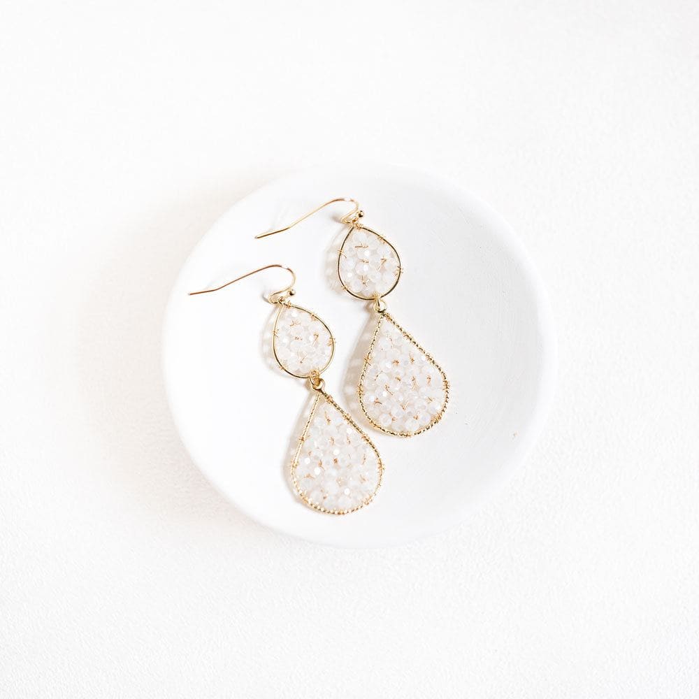 |Moonstone Drop Earrings