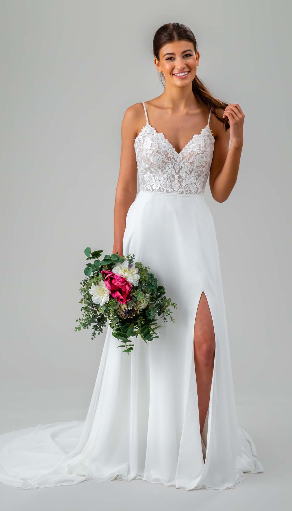 |Kennedy Blue Brooklyn Lace Chiffon Wedding Dress