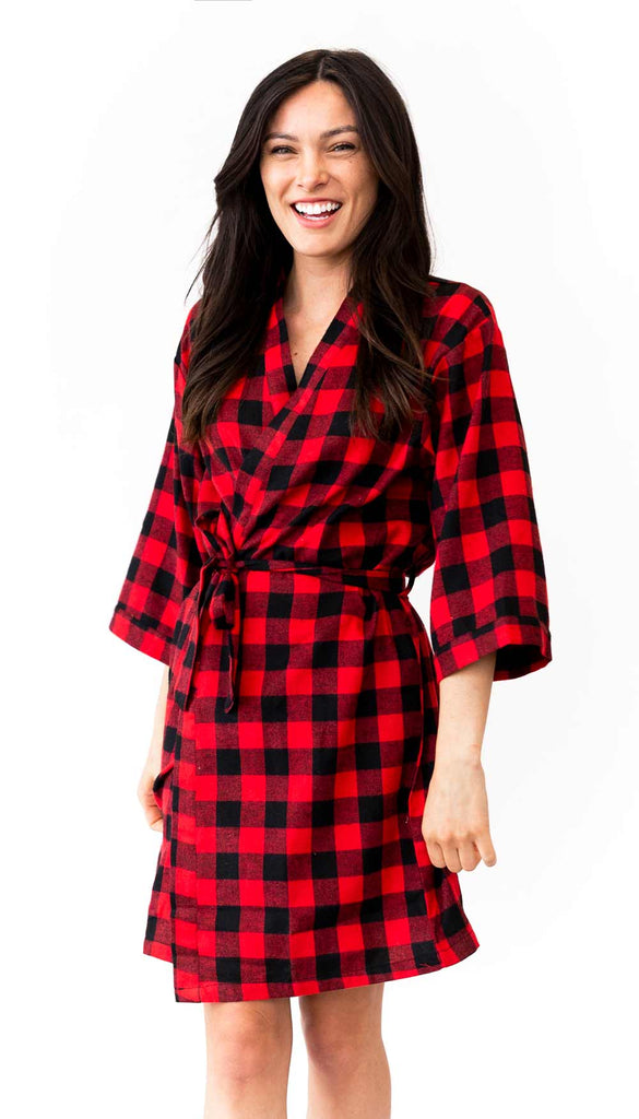 tartan bridesmaid dresses Tartan Strapless Gown in Red