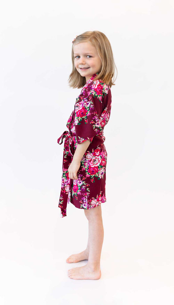 Getting Ready Junior Bridesmaid Floral Robes | Kennedy Blue 12 / Pink Getting Ready Junior Bridesmaid Floral Robes | Kennedy Blue 12 / Pink