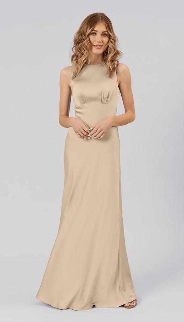 Monica Satin Bridesmaid Dress | Kennedy Blue Gold Monica Satin Bridesmaid Dress | Kennedy Blue Gold