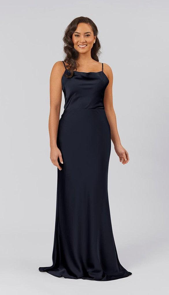 Quin High Quality Satin Bridesmaid Dress | Kennedy Blue Gold