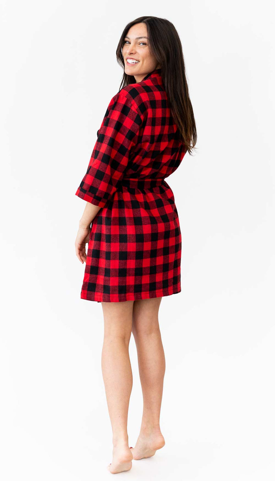 Women's Imperial Tartan Long Robe | Petite Plume