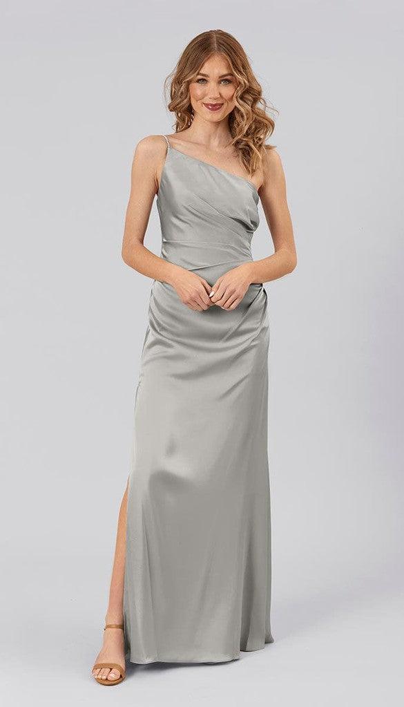 Reid One Shoulder Satin Bridesmaid Dress