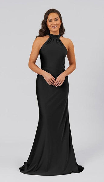 high neck black bridesmaid dress Rory Satin Bridesmaids Size:3-6M Stretch ) Neckline new-style-badge Navy Pants | Navy