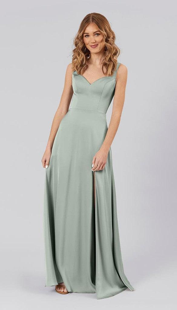 Sabrina High Quality Satin Bridesmaid Dress | Kennedy Blue Wine Sabrina High Quality Satin Bridesmaid Dress | Kennedy Blue Wine