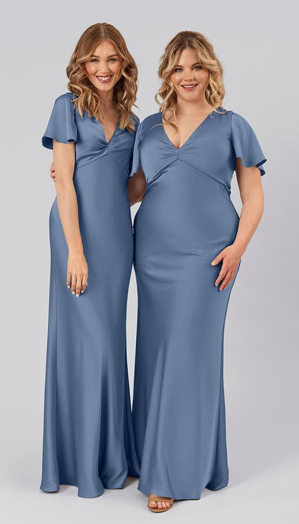 August Convertible Dusty Blue Bridesmaid Dress | Birdy Grey