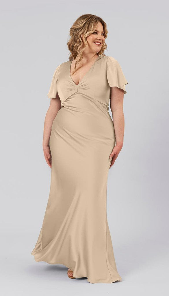 Tabitha Ready To Ship Satin Bridesmaid Dress | Kennedy Blue