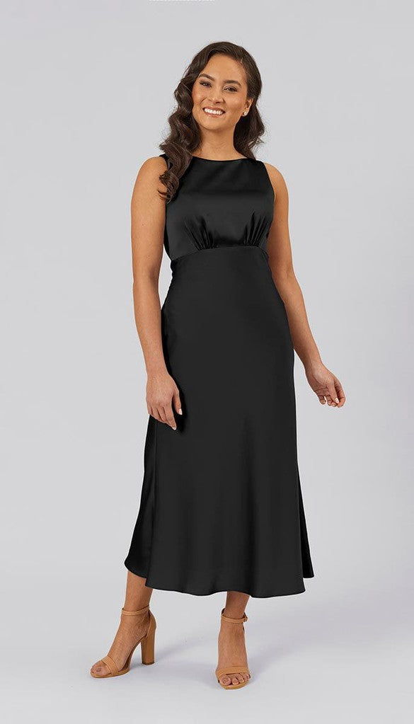 Wendy Short Satin Bridesmaid Dress | Kennedy Blue - Kennedy Blue