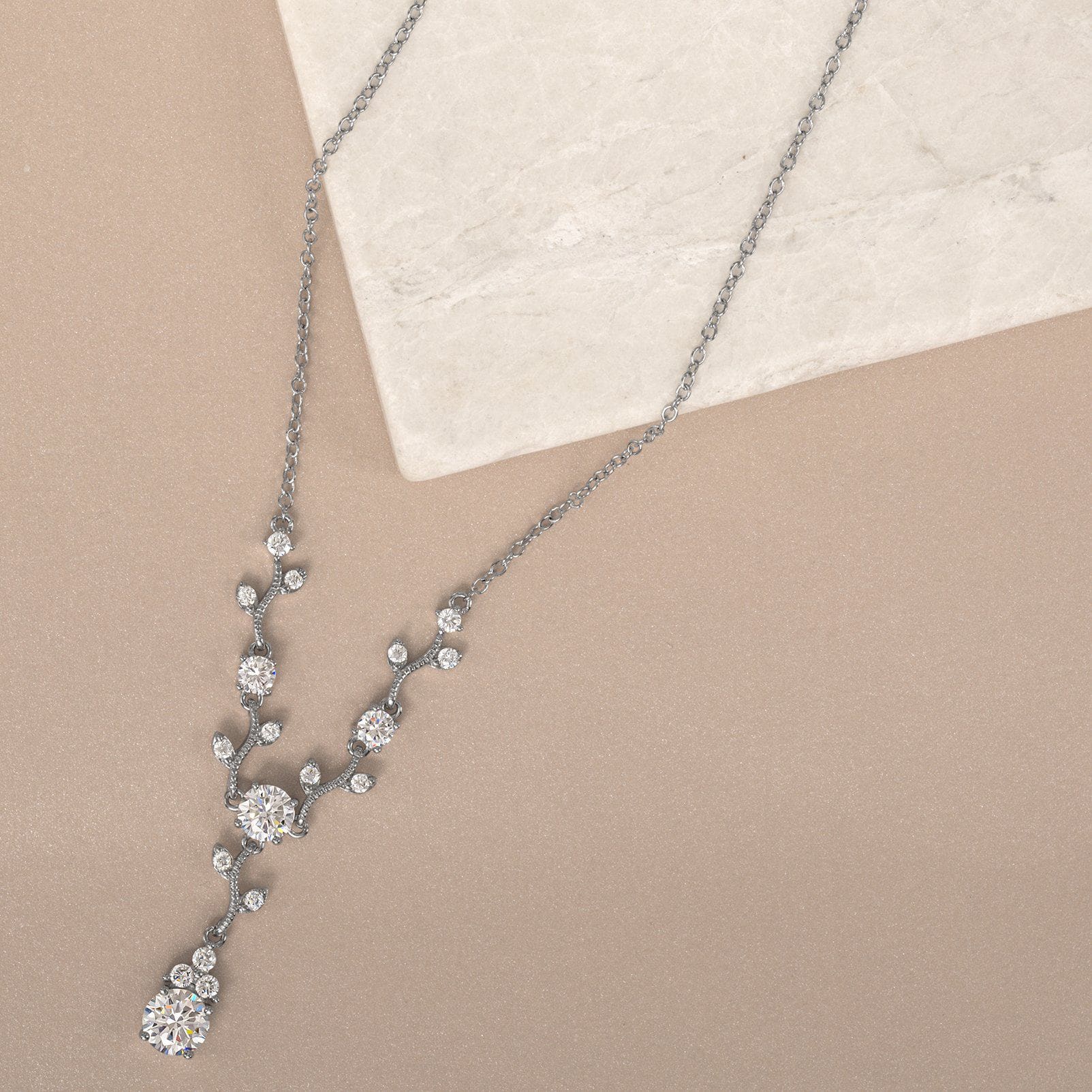 |Crystal Vine Necklace