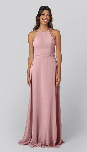Nina High Neck Bridesmaid Dress | Kennedy Blue Cinnamon