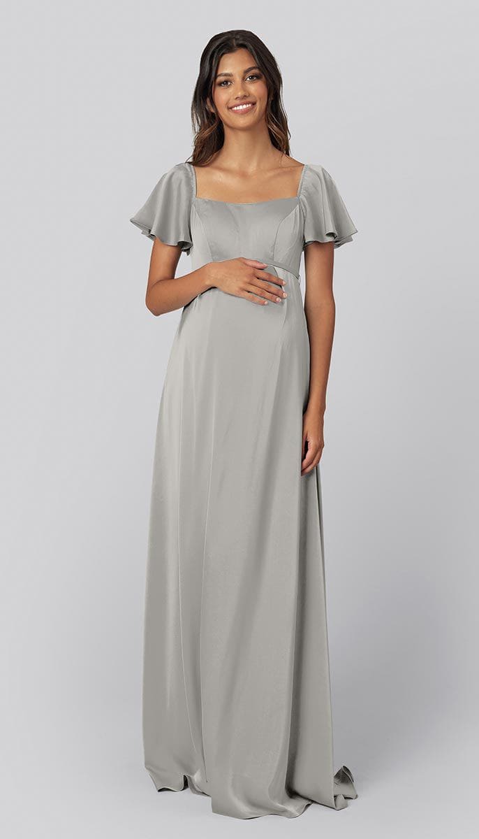 grey maternity work dress Grey Bardot Maternity Dress X-Large main image 1