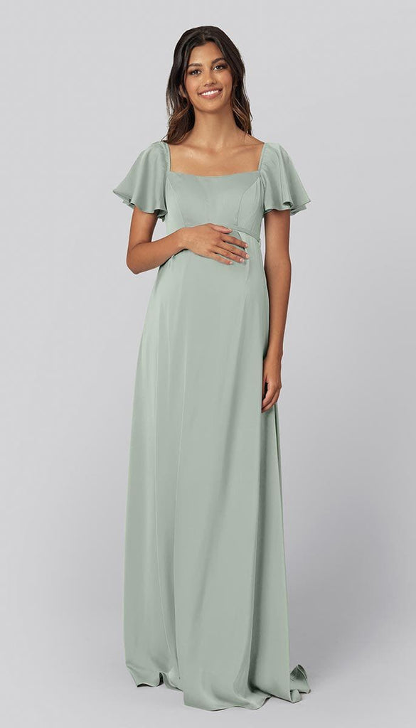 Satin Maternity Bridesmaid Dress | Kennedy Blue Robin Satin Maternity Bridesmaid Dress | Kennedy Blue Robin
