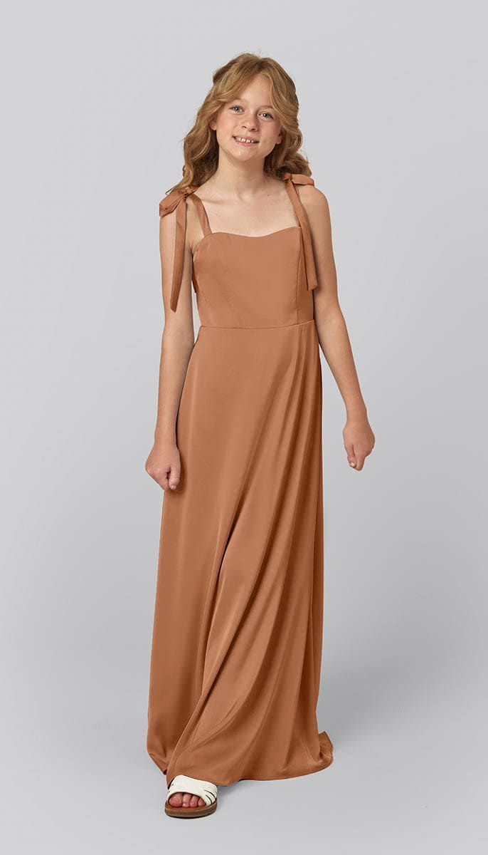 elsa bridesmaid dress BABARONI Cap Sleeves Chiffon Dress with Sash Wisteria, Wisteria / US0 main image 0