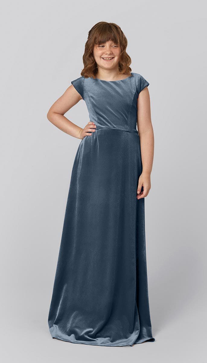 sally usa formal dress Velvet Junior Bridesmaid Size:17 1/2 x 33 sequin maxi Modest Party Dresses for elegant silhouette that sits