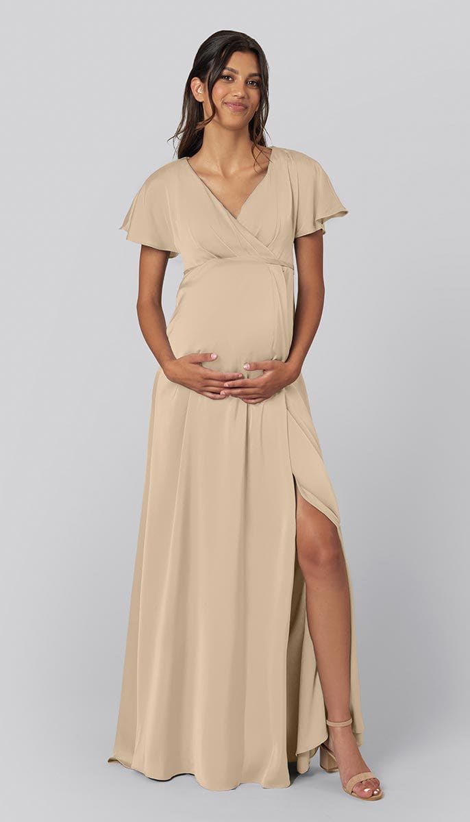 Short Sleeve Maternity Bridesmaid Dress