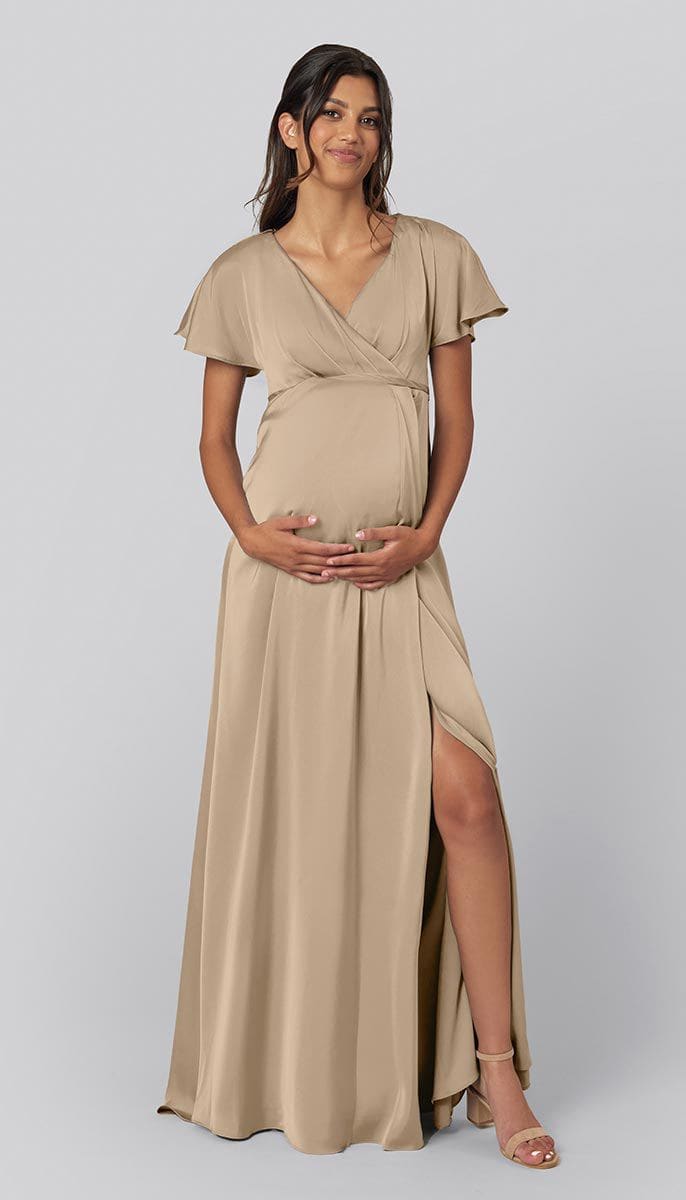 Short Sleeve Maternity Bridesmaid Dress