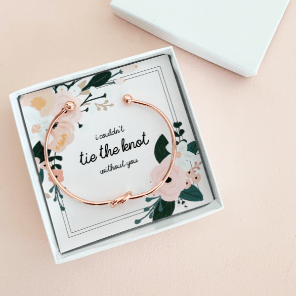 Tie the knot bracelet 2025 bridesmaid