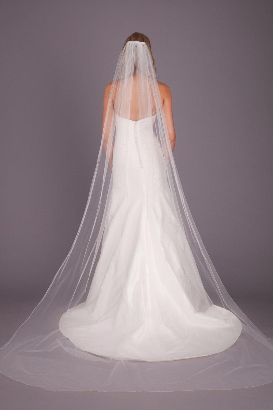 Silver Edge Wedding Veil | Kennedy Blue