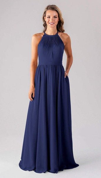 Erica Modest Chiffon Bridesmaid Dress | Kennedy Blue Sapphire Erica Modest Chiffon Bridesmaid Dress | Kennedy Blue Sapphire