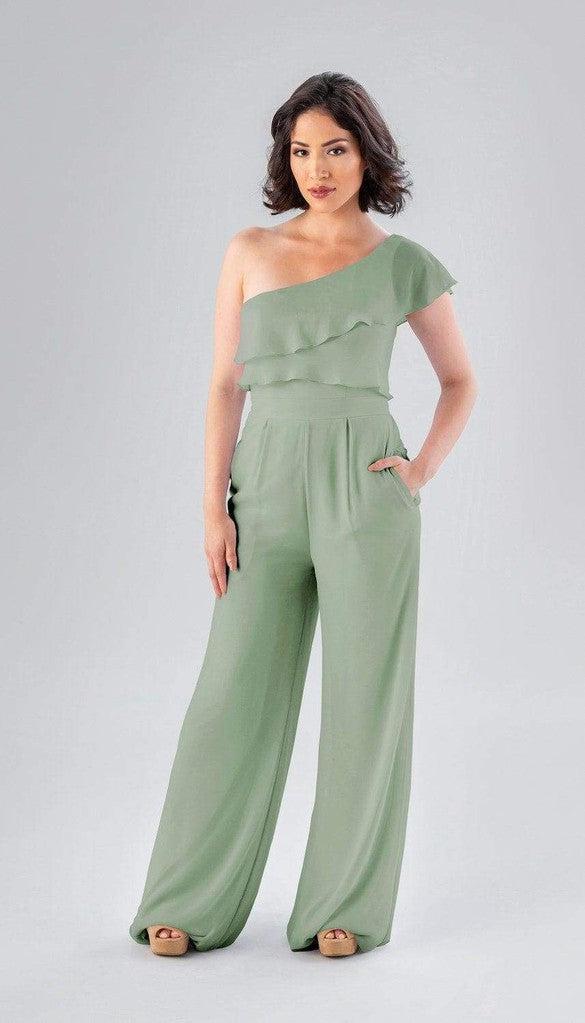 Kennedy Blue Aurora Bridesmaid Jumpsuit 12 / Sage Kennedy Blue
