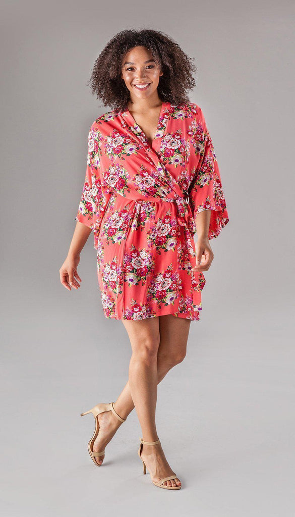 Coral outlet bridesmaid robes